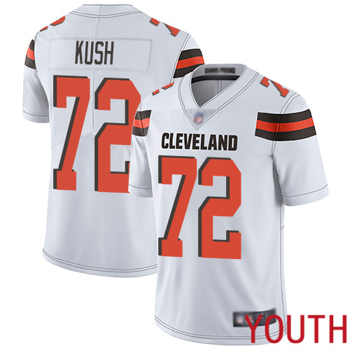 Cleveland Browns Eric Kush Youth White Limited Jersey #72 NFL Football Road Vapor Untouchable
